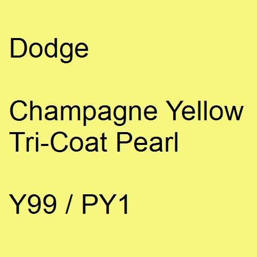 Dodge, Champagne Yellow Tricoat Pearl, Y99 / PY1.